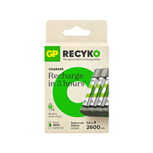 Gp B441 Usb Pil Şarj Cihazı 4 Adet 2600 Aa Kalem Pilli Set