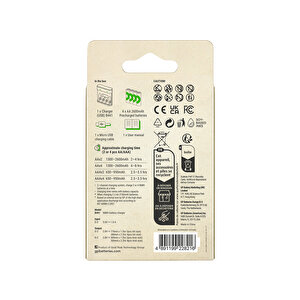 Gp B441 Usb Pil Şarj Cihazı 4 Adet 2600 Aa Kalem Pilli Set