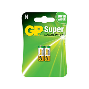 Gp Batteries 910a Süper Alkalin Lr1/n/910a Boy Yarım Kalem Pil, 1.5 Volt, 2'li Kart