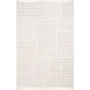 Oliver 9201 Krem Yolluk Modern Salon Halısı Antre Hol Koridor Halısı Dokuma Makine Halısı 120x180 cm