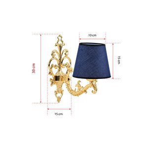 Zamak Aplik Gold Mavi Şapkalı