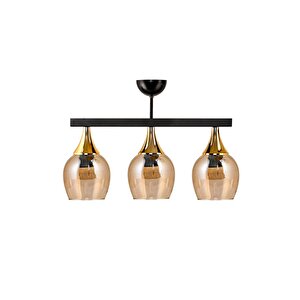 Üçlü Ufo Sarkit Avi̇ze Si̇yah Bal Rengi̇ Camli Gold Huni̇