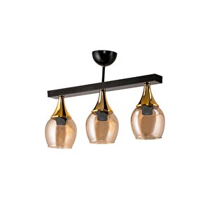 Üçlü Ufo Sarkit Avi̇ze Si̇yah Bal Rengi̇ Camli Gold Huni̇