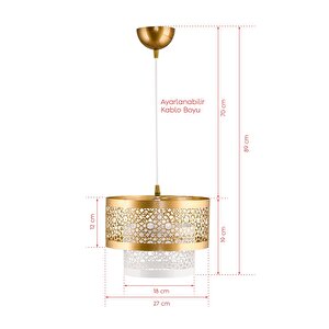 İki̇ Katli Metal Sarkit Pasta Avi̇ze
