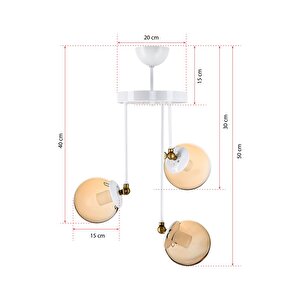 Üçlü Blanco Modern Avi̇ze Bal Glop Camli