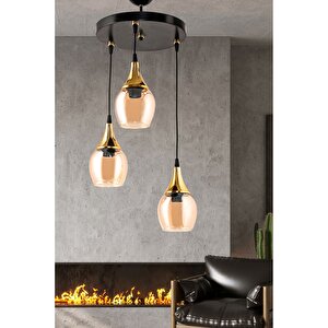 Üçlü Embudo Tepsi̇li̇ Avi̇ze Gold Huni̇ Bal Camli
