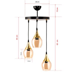 Üçlü Embudo Tepsi̇li̇ Avi̇ze Gold Huni̇ Bal Camli