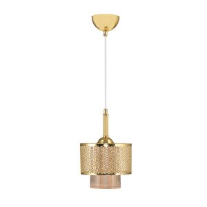 Tekli Motif Sarkıt Avize Gold
