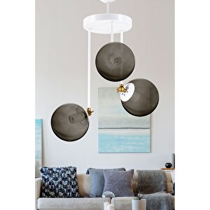 Üçlü Blanco Modern Avi̇ze Füme Glop Camli