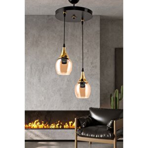 İki̇li̇ Embudo Tepsi̇li̇ Avi̇ze Gold Huni̇ Bal Camli