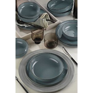 Moderna 12 Parça 4 Kişilik Yemek Takımı Mavi