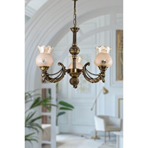 Üç Kollu Metal Eski̇tme Cadena Döküm Zamak Avi̇ze Mat Bal Camli