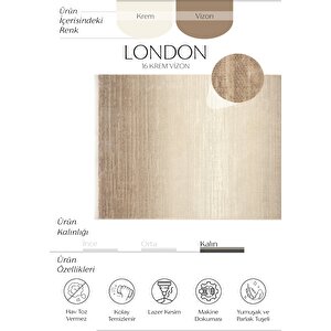 London 16 Krem Vizon Salon Halısı Kesme Halı Yolluk Antre Hol Halısı Yatak odası halısı 80x150 cm
