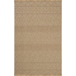 Hasır 620 Bej Halı Antre Koridor Halısı İnce Halı Kilim Mutfak Halısı Kesme Halı Yolluk 160x300 cm