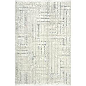 Lara 5004 Mavi Kaymaz Halı Antre Koridor Halısı İnce Halı Kesme Halı Yolluk Salon Halısı 100x250 cm