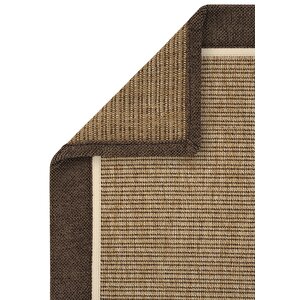 Cool Halı Madrid Art 03 Balkon Halısı Hasır Doku Mutfak Halısı Çift Bordürlü İthal Sisal Halı Yolluk