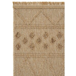 Hasır 620 Bej Kahverengi Halı Antre Halısı İnce Halı Kilim Mutfak Halısı Kesme Halı Yolluk 80x500 cm