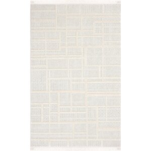 Jerry 03 Beyaz Bukle Örgülü Salon Halısı Yumuşak Dokulu Antre Hol Halısı Kesme Halı Yolluk 80x350 cm