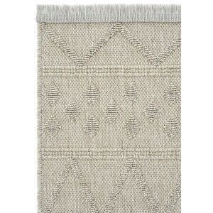 Hasır 620 Gri Halı Bohem Mutfak Halısı Koridor Halısı Kilim Kesme Halı Yolluk Balkon Halı 120x400 cm