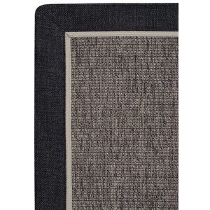 Prag Art 03 Balkon Halısı Hasır Doku Mutfak Halısı Çift Bordürlü İthal Sisal Halı Yolluk 200x290 cm