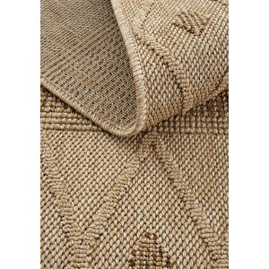 Cool Halı Hasır 620 Bej Kahverengi Halı Antre Halısı İnce Halı Kilim Mutfak Halısı Kesme Halı Yolluk