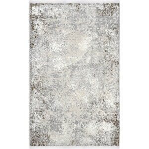 London 05 Gri Kahve Salon Halısı Kesme Halı Antre Halısı Yumuşak Doku Yatak odası halısı 80x350 cm