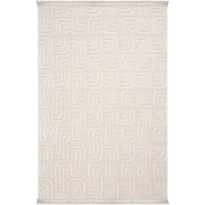 Oliver 9212 Bej Yolluk Modern Salon Halısı Antre Hol Koridor Halısı Dokuma Makine Halısı 120x400 cm