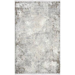 London 05 Gri Kahve Salon Halısı Kesme Halı Antre Halısı Yumuşak Doku Yatak odası halısı 120x300 cm