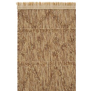 Hasır 620 Kahverengi Halı İnce Halı Kilim Mutfak Halısı Kesme Halı Yolluk Yazlık Halı Balkon Halısı 120x180 cm