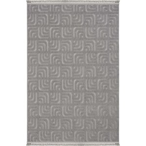 Oliver 9210 Gri Yolluk Modern Salon Halısı Antre Hol Koridor Halısı Dokuma Makine Halısı 120x180 cm