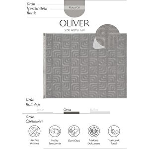 Oliver 9210 Gri Yolluk Modern Salon Halısı Antre Hol Koridor Halısı Dokuma Makine Halısı 120x180 cm
