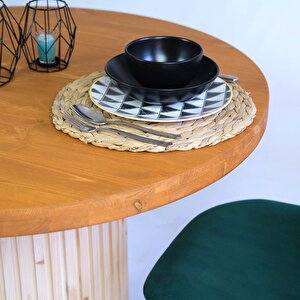 Cascade Masif Ahşap Masa 100 Cm Natural-tik Renk Cpt7811-100 Tik Beyaz