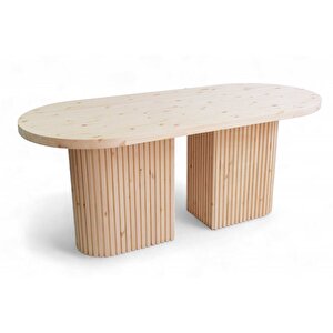 Verona Masif Ahşap Masa 200x90 Natural Renk Cpt7802-200 Natural