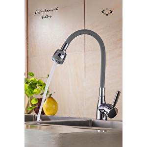 Silikon Oynar Başlıklı Musluk Başlığı Luxury 2 Fonksiyonlu Musluk Hortumu Kubar Musluk Borusu