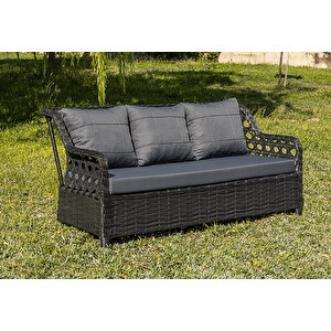 Lupa Eslem Rattan Bahçe Mobi̇lyasi 3+1+1 Puf Ve Salincak Dahi̇l Masali Garanti̇li̇