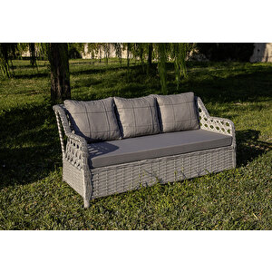 Lupa Eslem Rattan Bahçe Mobi̇lyasi 3+1+1 Puf Ve Salincak Dahi̇l" Masali Garanti̇li̇