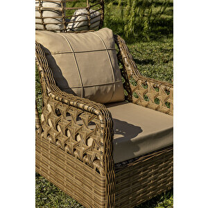 Oscar Rattan Bahçe Mobi̇lyasi 3+1+1 Masali Garanti̇li̇