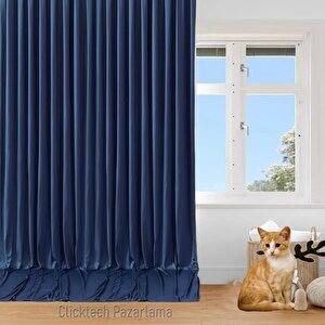4 Katmanlı İndigo Güneşlik Perde - Toz Önleyici, Ses Yalıtımı, Sıcak Ve Soğuk Yalıtımı 230x200 cm