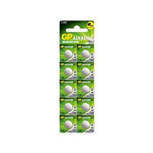 Gp Batteries A76 Lr44/a76/v13ga/ag13 Boy Alkalin Düğme Pil, 1.5 Volt, 10'lu Kart
