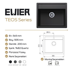 Granit Evye Teos Series White - Beyaz