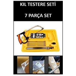 Testere Çok Amaçlı Kıl Testere Seti 6 Parça Set Hobi Kıl Testeresi Ahşap Kesme