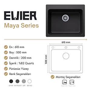 Granit Evye Maya Series White - Beyaz