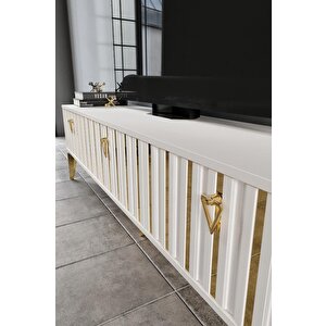 150 Cm Dubai̇ Mdf Mebran Kapak Ekru Gold