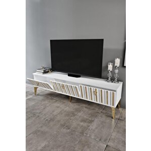 150 Cm Dubai̇ Mdf Mebran Kapak Ekru Gold