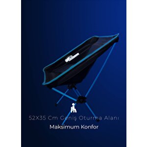 Urban Badger Açık Mavi Loki Sandalye Teleskopik 950 Gr 7050 Alüminyum Ultra Hafif 600d Oxford Kumaş