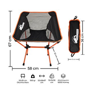 Urban Badger Loki Çantalı Katlanır Sandalye Turuncu