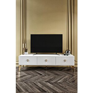 150 Cm Zeugma Mdf Mebran Kapak Beyaz Gold