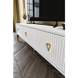 150 Cm Zeugma Mdf Mebran Kapak Beyaz Gold