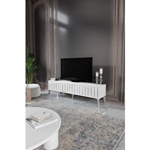 150 Cm Dubai̇ Mdf Mebran Kapak Beyaz Gümüş