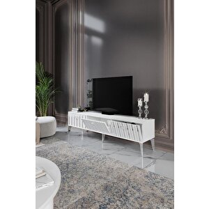 150 Cm Dubai̇ Mdf Mebran Kapak Beyaz Gümüş